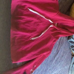 Cropped pink hoodie